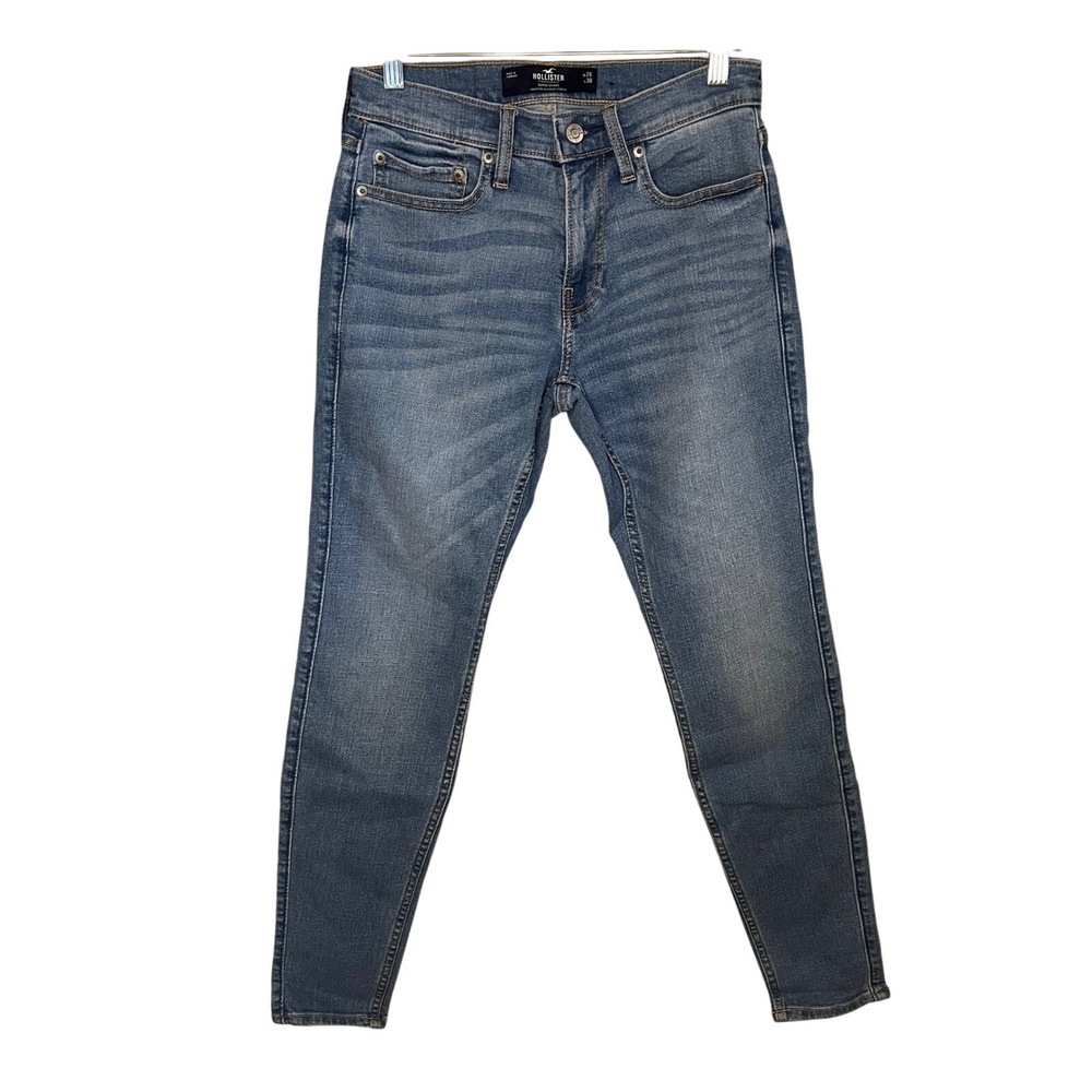 Hollister Super Skinny Jeans Mens 28x30 Medium Wash Advanced Stretch Denim Blue